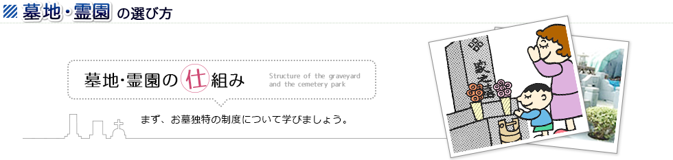 墓地・霊園の選び方 墓地・霊園の仕組み まずお墓独自の制度について学びましょう。