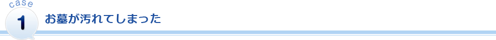 CASE1 お墓が汚れてしまった